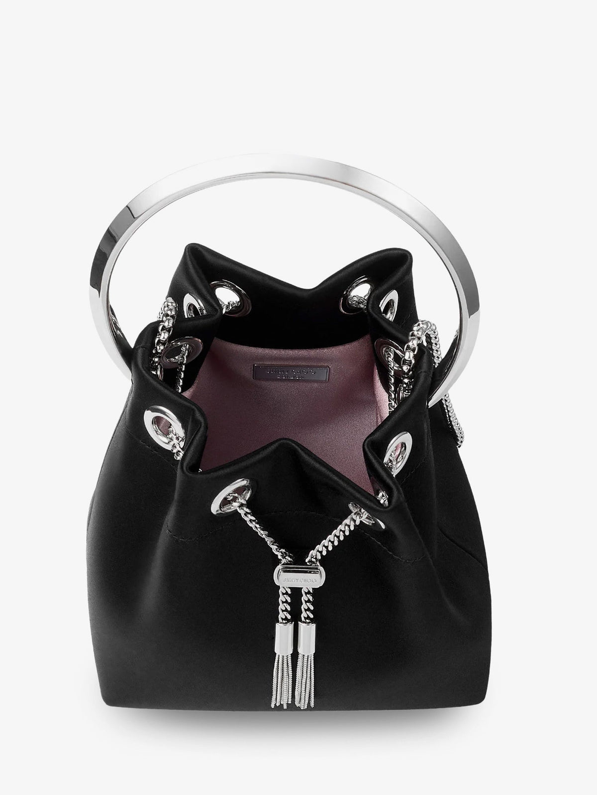 Jimmy Choo Women Bon Bon Satin Bucket Bag