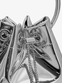 Jimmy Choo Women Bonbon Bucket Bag In Mirrored Fabric