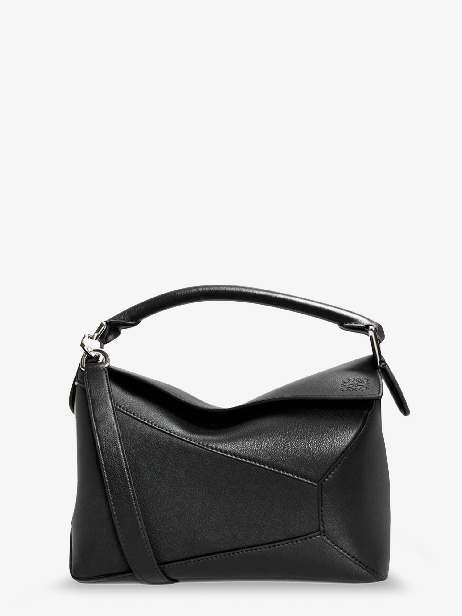Loewe Women Puzzle Edge Leather Handbag With Engraved Anagram Logo
