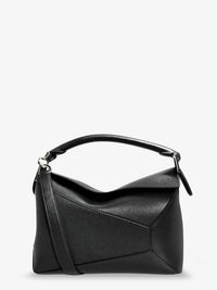 Loewe Women Puzzle Edge Leather Handbag With Engraved Anagram Logo