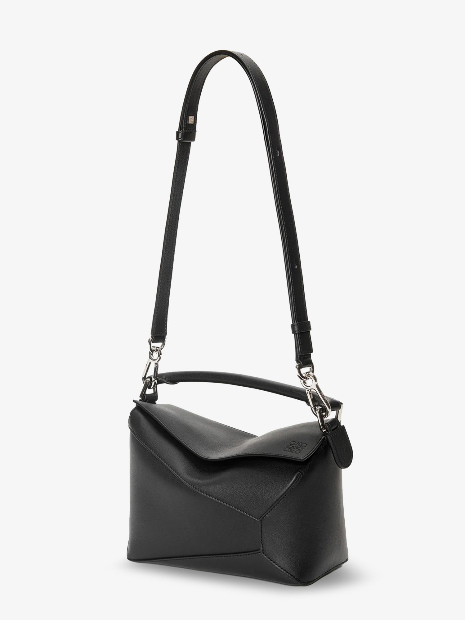Loewe Women Puzzle Edge Leather Handbag With Engraved Anagram Logo