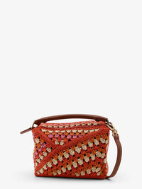 Loewe Women Paula's Ibiza-Puzzle Edge Multicolor Crochet Handbag