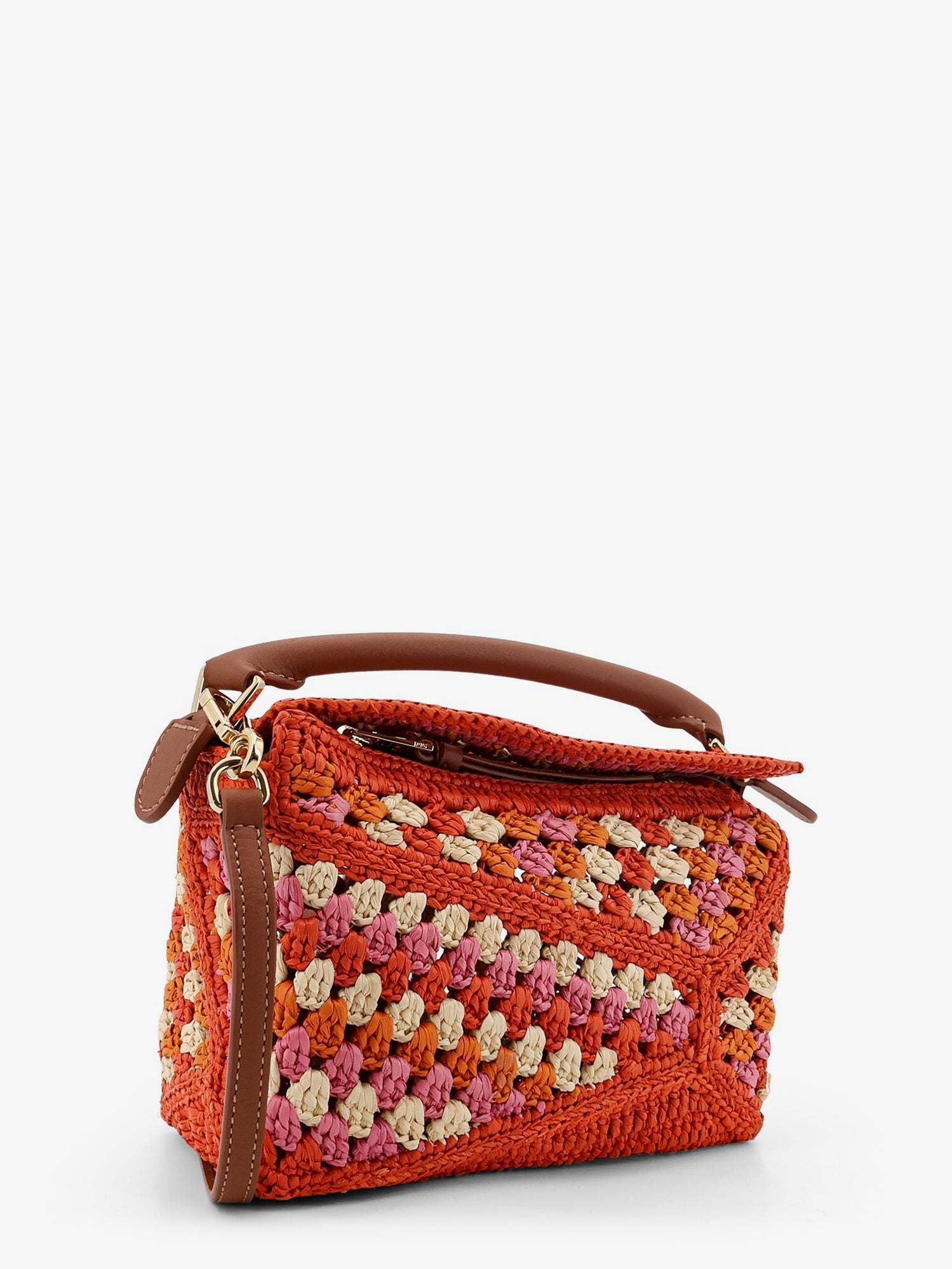Loewe Women Paula's Ibiza-Puzzle Edge Multicolor Crochet Handbag