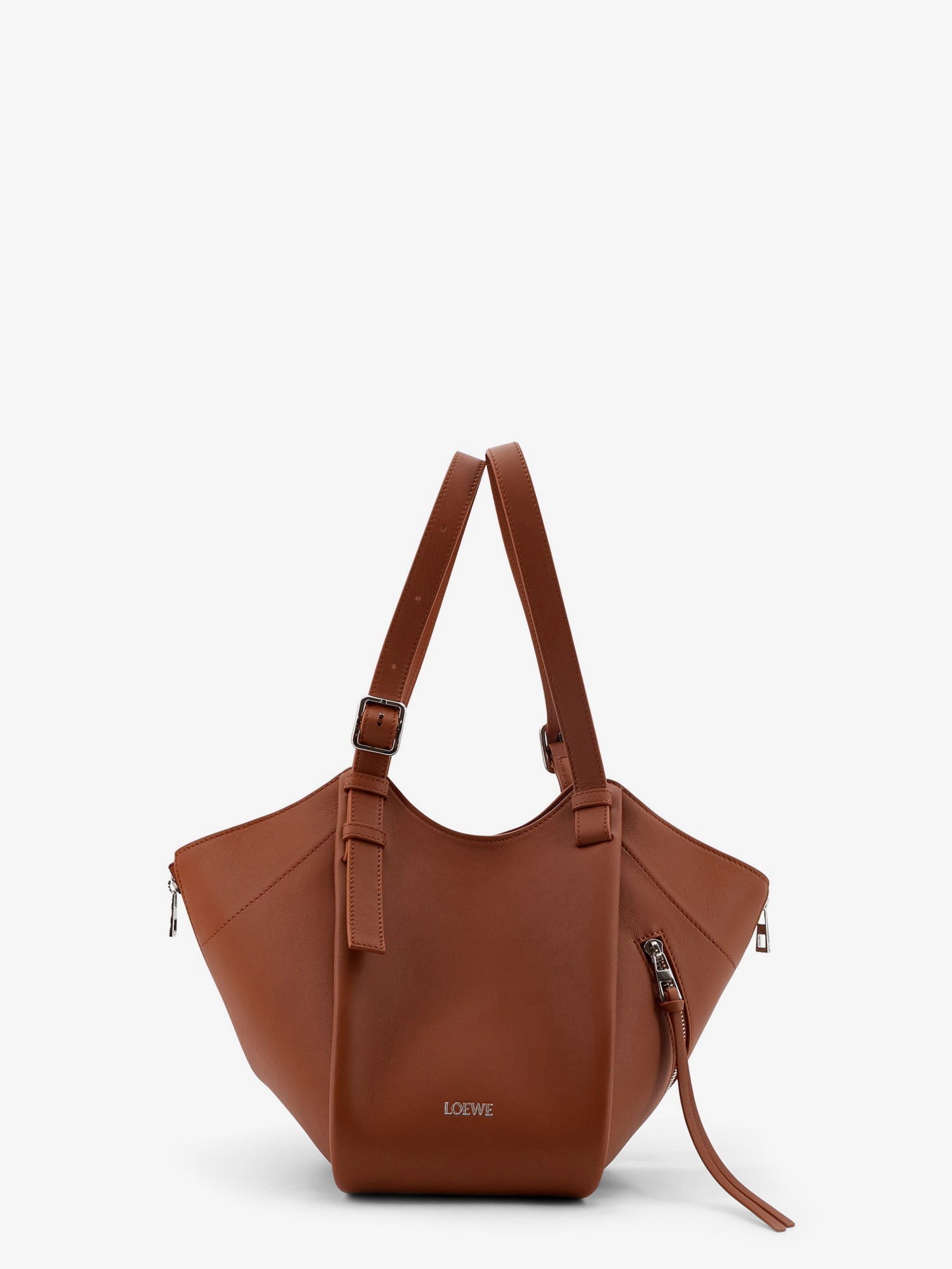 Loewe Women Hammock Flip Leather Handbag With Front Lettering Logo