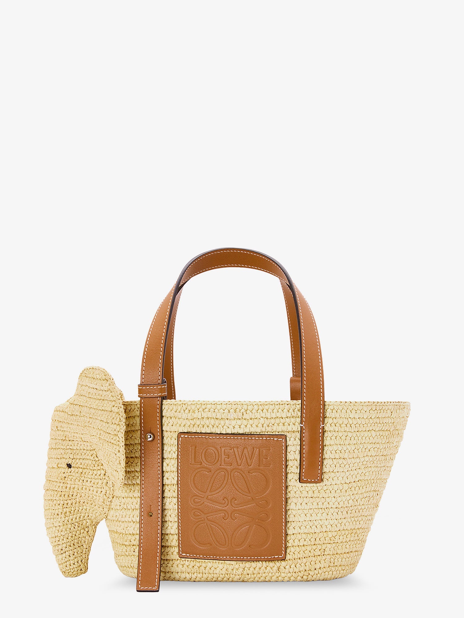 LOEWE Loewe Women Elephan Rafia And Leather Handbag