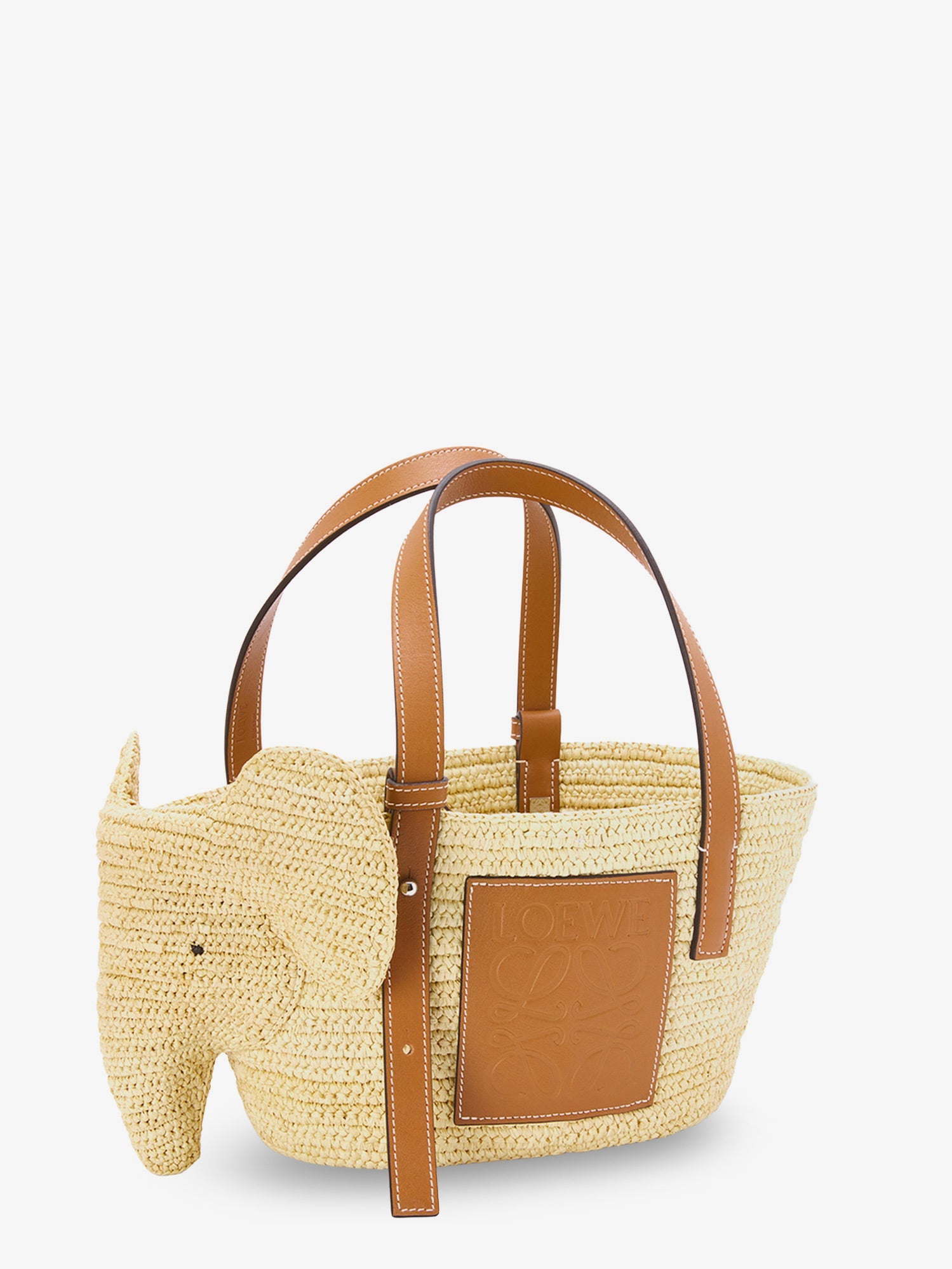 LOEWE Loewe Women Elephan Rafia And Leather Handbag