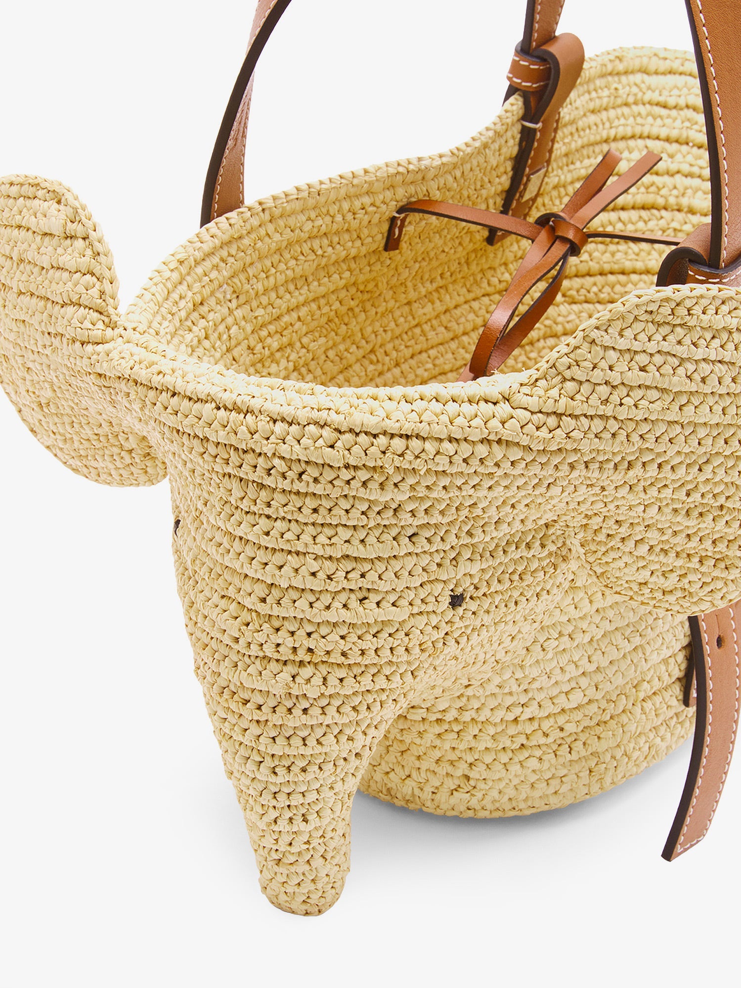 LOEWE Loewe Women Elephan Rafia And Leather Handbag