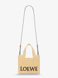 Loewe Women Paula's Ibiza -Small Loewe Font Raffia Handbag With Embroidered Logo On The Front