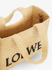 Loewe Women Paula's Ibiza -Small Loewe Font Raffia Handbag With Embroidered Logo On The Front