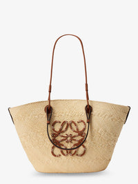 Loewe Women Paula's Ibiza -Anagram Raffia And Leather Shoulder Bag
