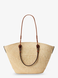 Loewe Women Paula's Ibiza -Anagram Raffia And Leather Shoulder Bag