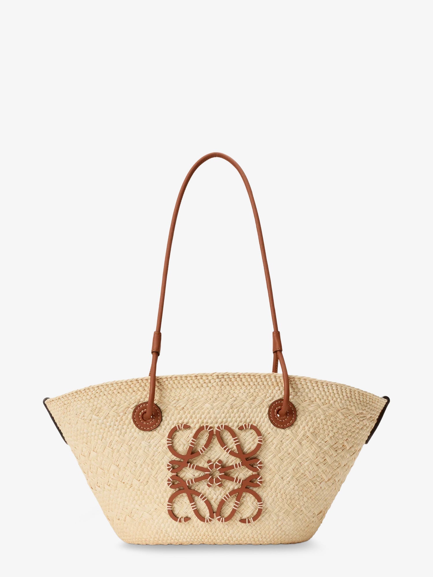LOEWE Loewe Women Paula's Ibiza Anagram Palm Leaf And Leather Shoulder Bag