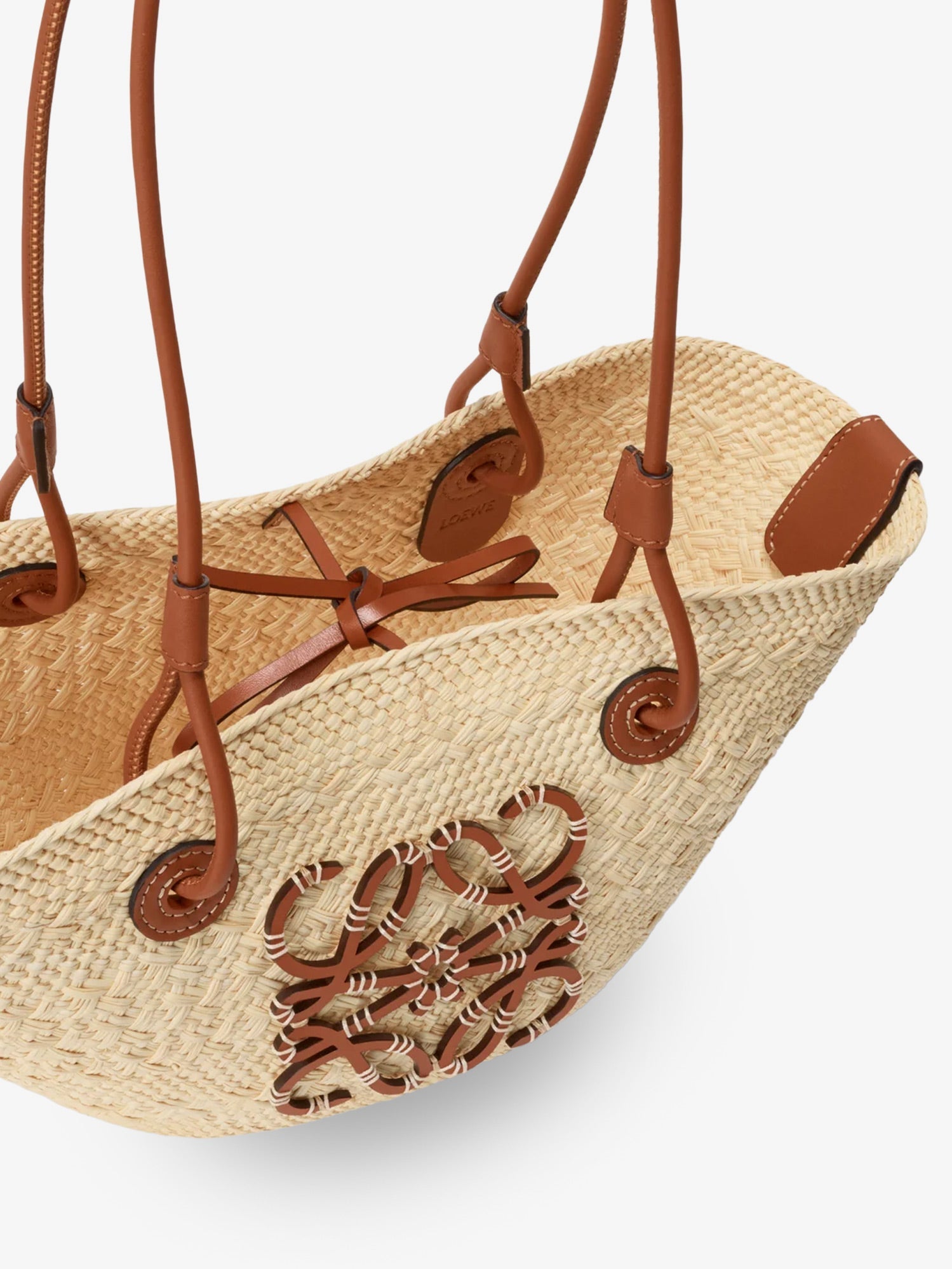 LOEWE Loewe Women Paula's Ibiza Anagram Palm Leaf And Leather Shoulder Bag