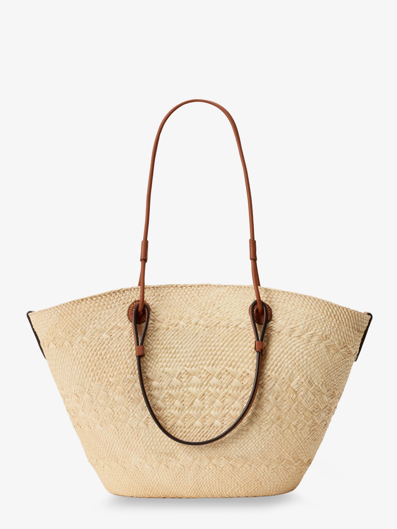LOEWE Loewe Women Paula's Ibiza Leather And Iraca Palm Shoulder Bag