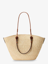 LOEWE Loewe Women Paula's Ibiza Leather And Iraca Palm Shoulder Bag