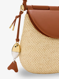 LOEWE Loewe Women Paula's Ibiza Raffia And Leather Pescador Crossbody Bag