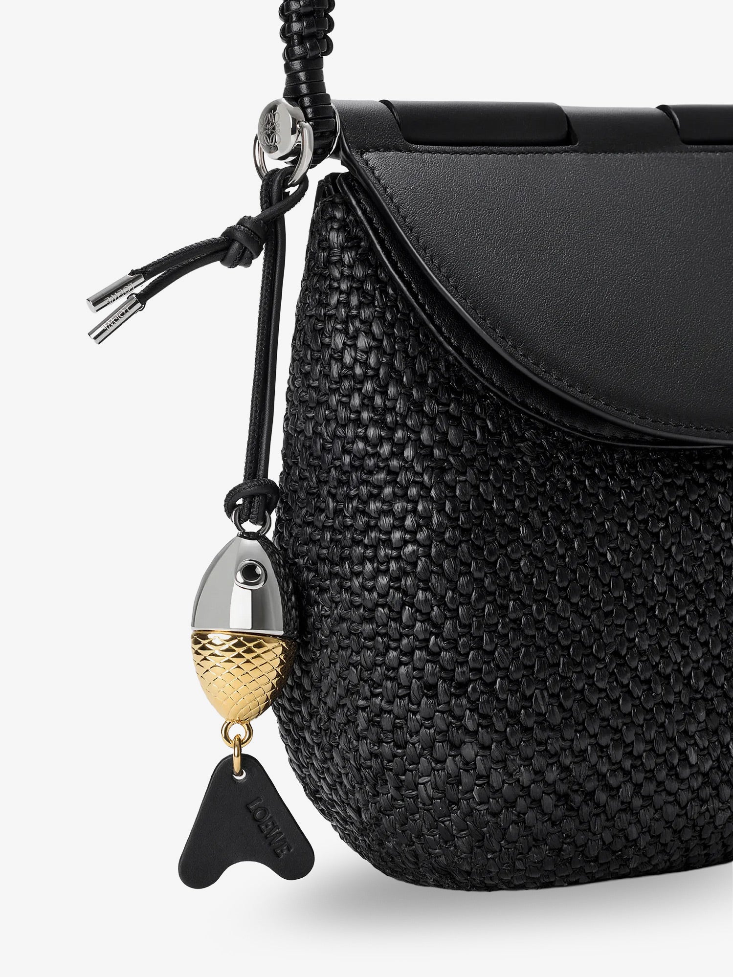 LOEWE Loewe Women Paula's Ibiza -Pescador Raffia And Leather Handbag