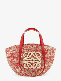 Loewe Women Paula's Ibiza -Medium Eclipse Raffia And Leather Shoulder Bag With 3D Anagram Logo