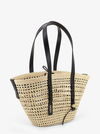Loewe Women Paula's Ibiza -Braid Raffia And Leather Shoulder Bag