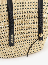Loewe Women Paula's Ibiza -Braid Raffia And Leather Shoulder Bag