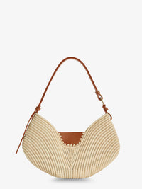 LOEWE Loewe Women Paula's Ibiza-Swing Leather And Raffia Shoulder Bag