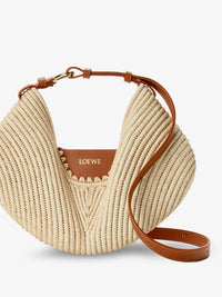 LOEWE Loewe Women Paula's Ibiza-Swing Leather And Raffia Shoulder Bag