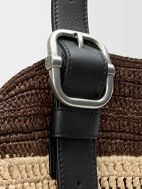 LOEWE Loewe Men Paula's Ibiza Two-Tone Raffia Loop Shopping Bag