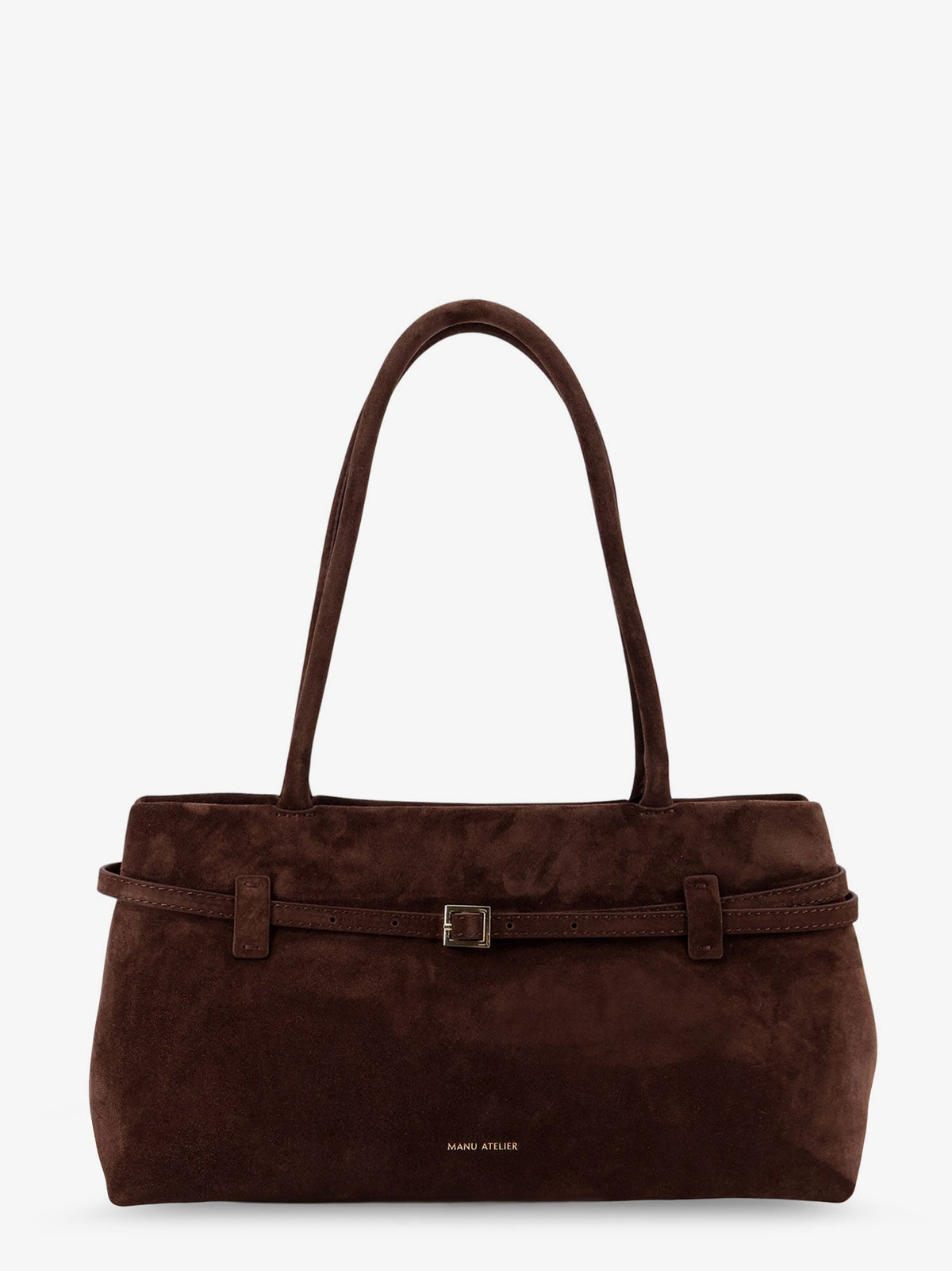 Manu Atelier Women Le Cambon East West Suede Shoulder Bag