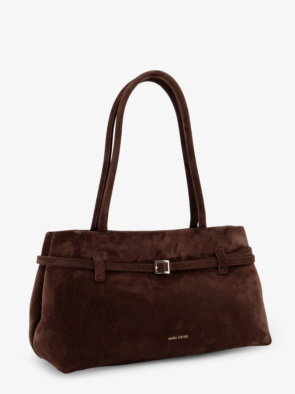 Manu Atelier Women Le Cambon East West Suede Shoulder Bag
