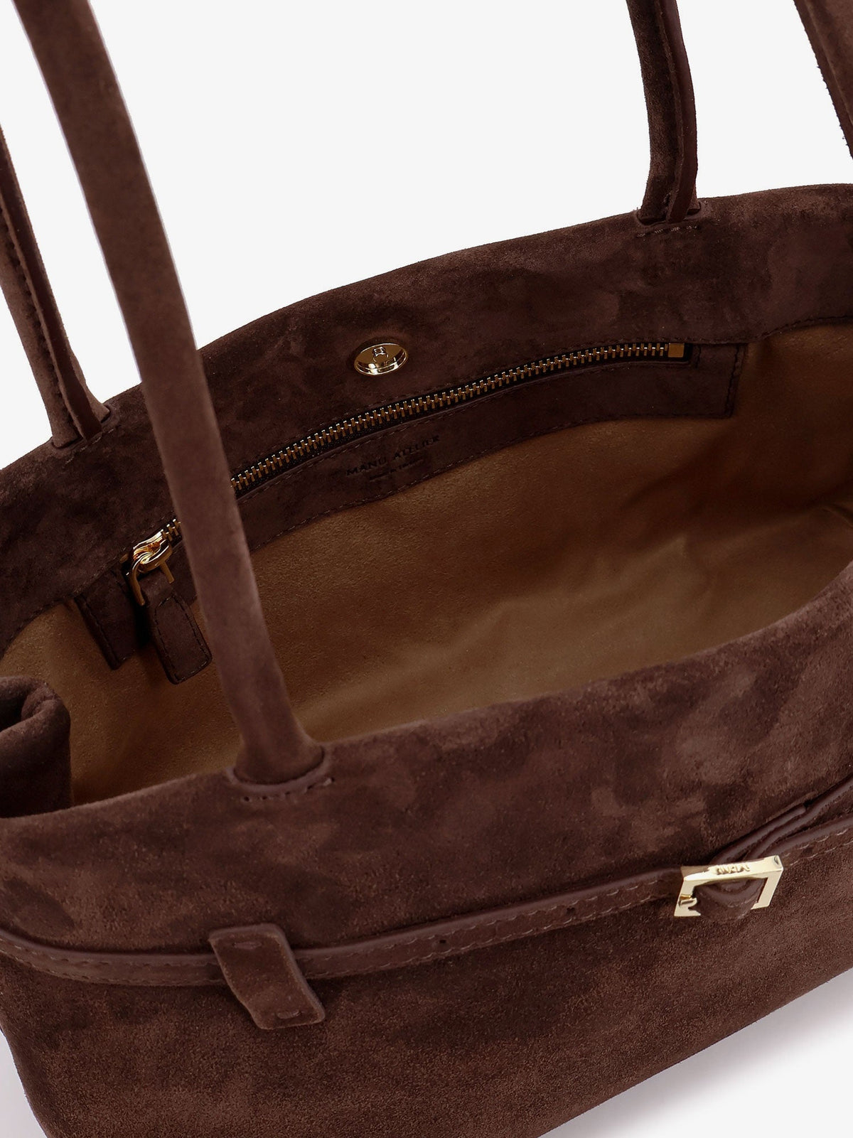 Manu Atelier Women Le Cambon East West Suede Shoulder Bag