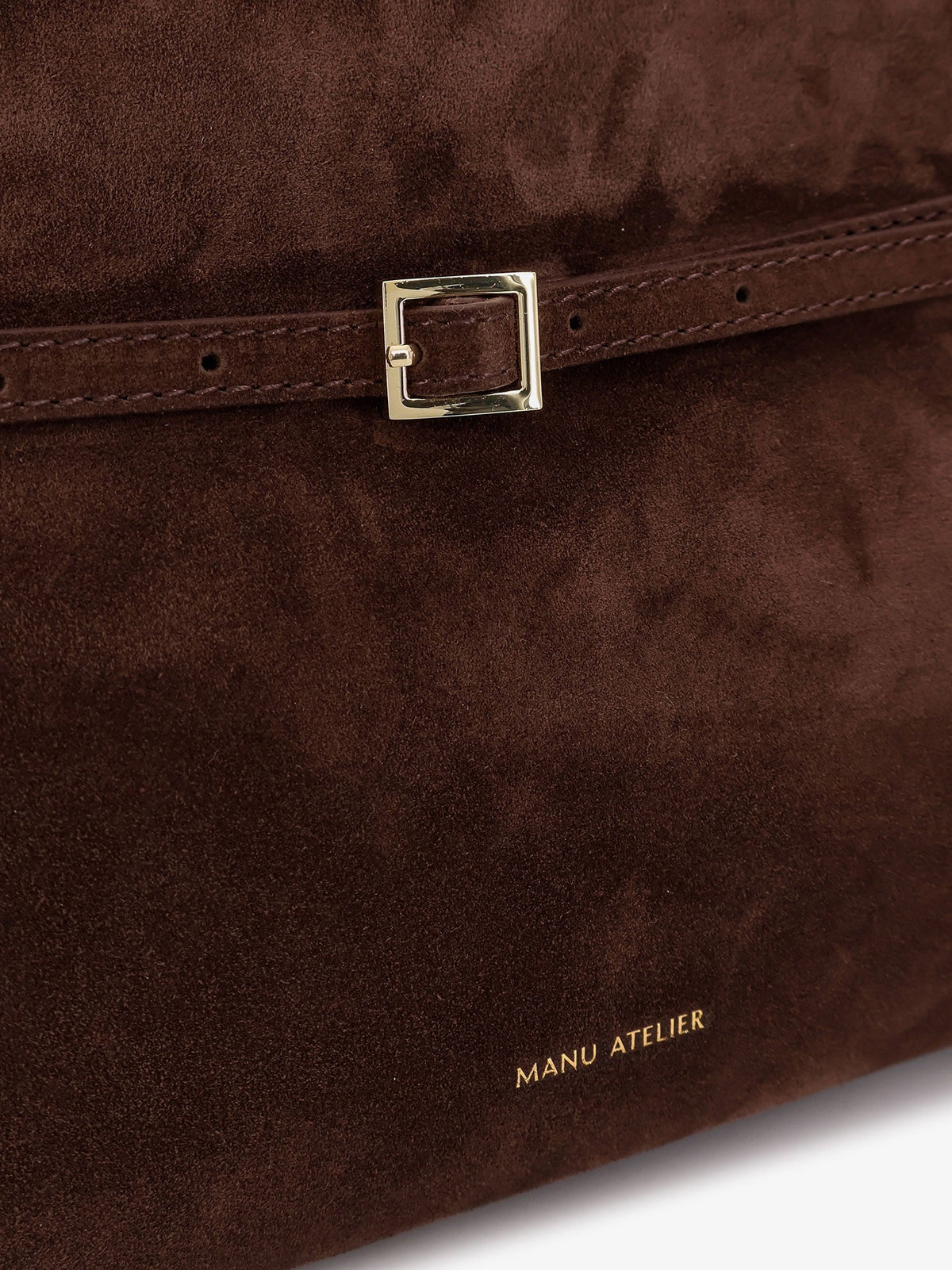 Manu Atelier Women Le Cambon East West Suede Shoulder Bag