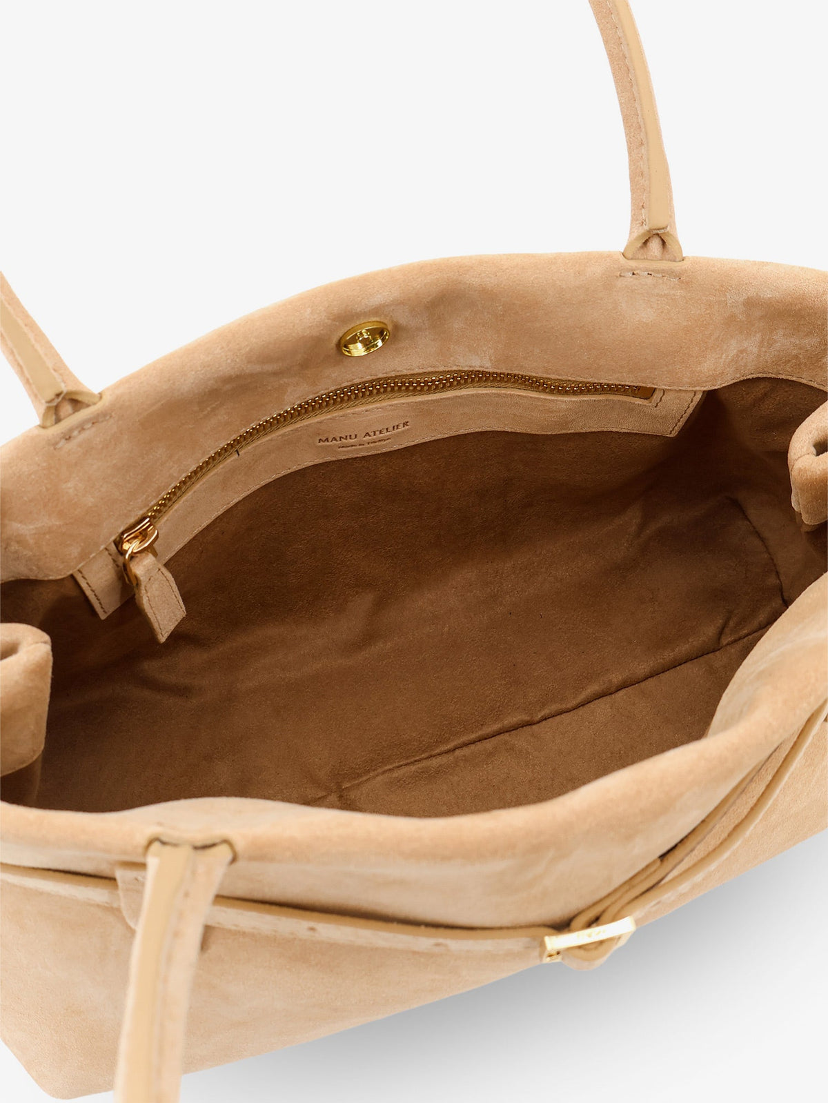 Manu Atelier Women Le Cambon East West Suede Shoulder Bag