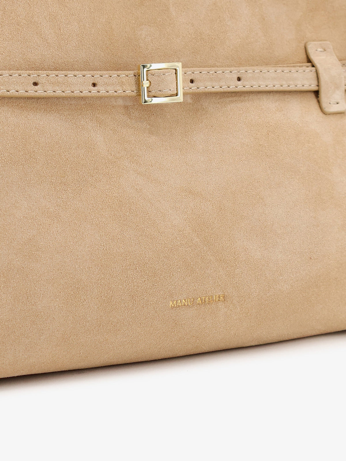 Manu Atelier Women Le Cambon East West Suede Shoulder Bag