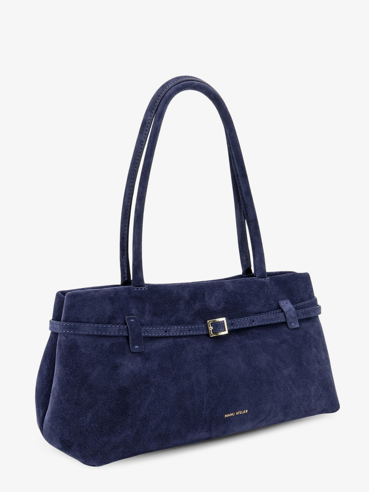 Manu Atelier Women Le Cambon East West Suede Shoulder Bag