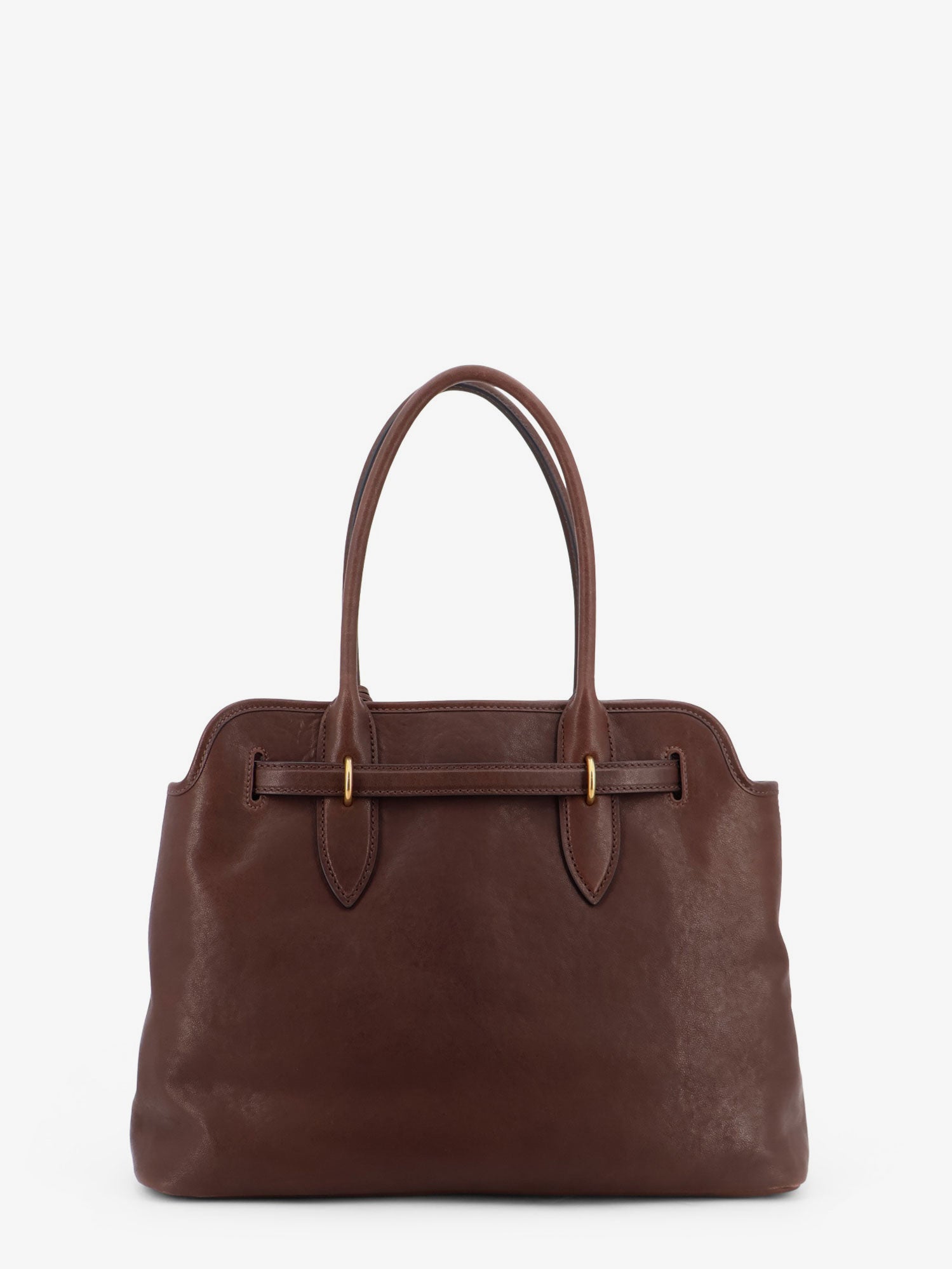 Miu Miu Women Aventure Leather Handbag With Front Lettering Logo