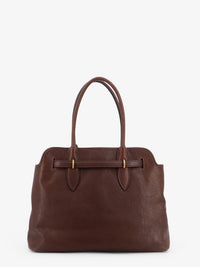 Miu Miu Women Aventure Leather Handbag With Front Lettering Logo