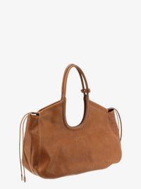 Miu Miu Women Ivy Leather Handbag With Front Lettering Logo