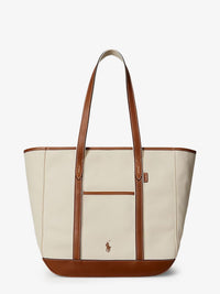 POLO RALPH LAUREN Polo Ralph Lauren Women Canvas Shopping Bag With Embroidered Logo