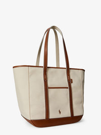 POLO RALPH LAUREN Polo Ralph Lauren Women Canvas Shopping Bag With Embroidered Logo