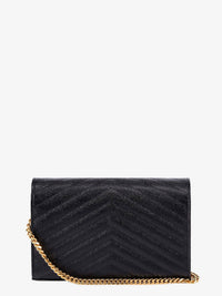 SAINT LAURENT Saint Laurent Women Pochette Cassandre Grain-De-Poudre Leather Crossbody Bag