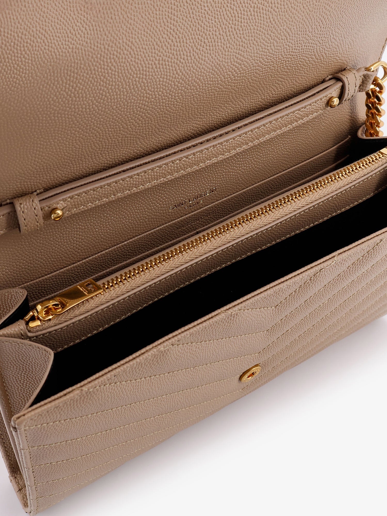 Saint Laurent Women Leather Crossbody Bag With Metal Cassandre Logo
