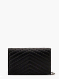 SAINT LAURENT Saint Laurent Women Cassandre Pochette Grain-De-Poudre Leather Crossbody Bag