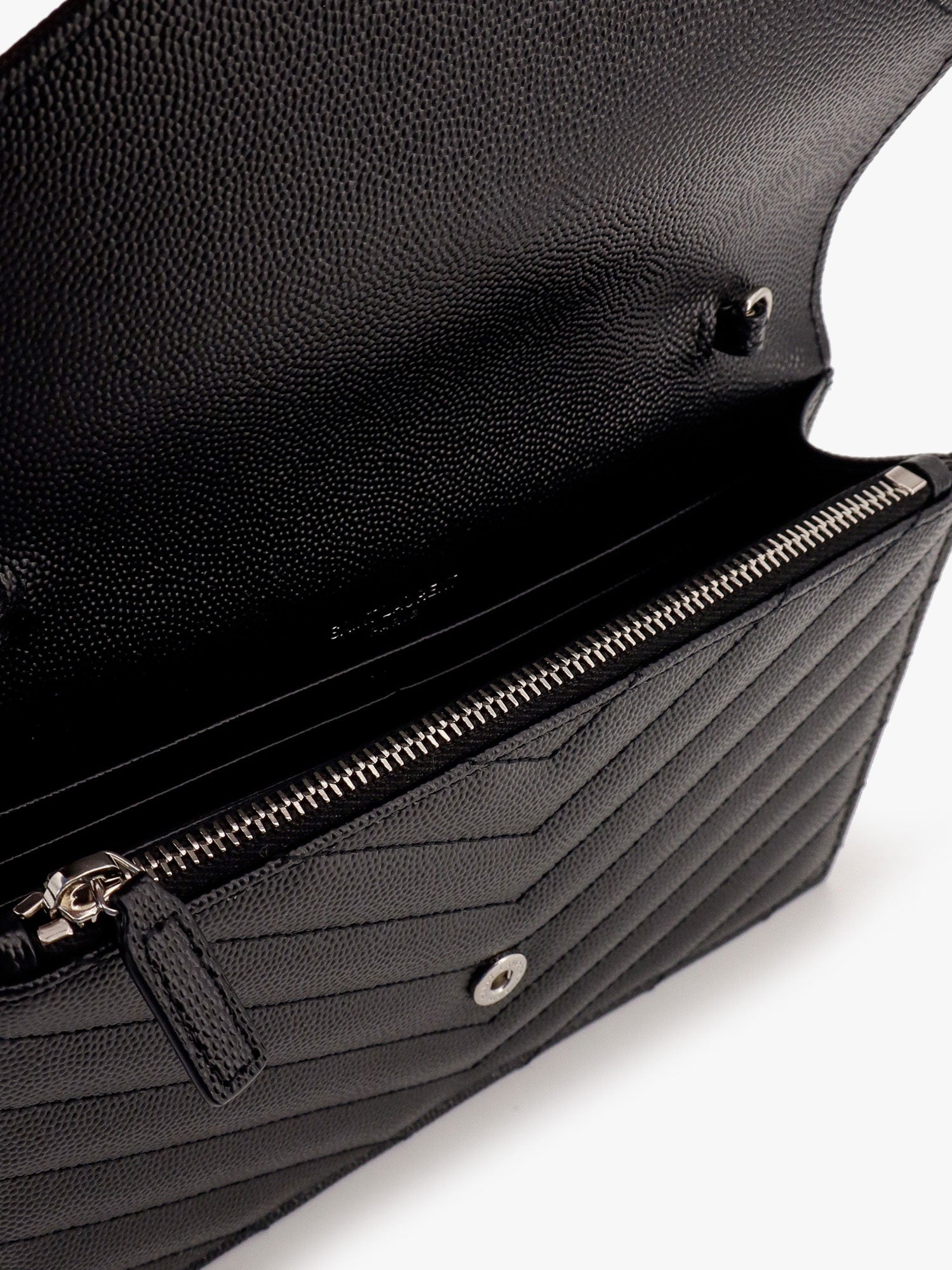SAINT LAURENT Saint Laurent Women Cassandre Pochette Grain-De-Poudre Leather Crossbody Bag