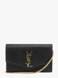 SAINT LAURENT Saint Laurent Women Leather Crossbody Bag With Metal Cassandre Logo