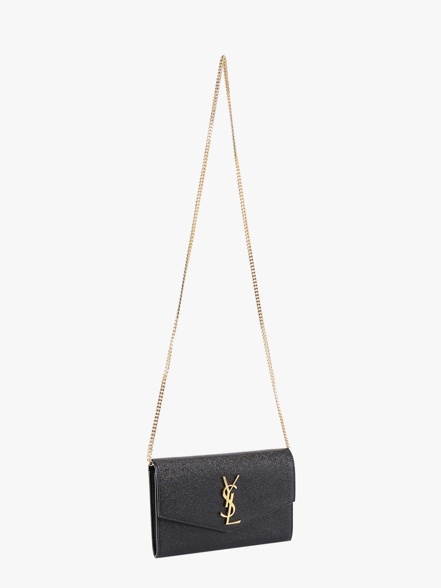 SAINT LAURENT Saint Laurent Women Leather Crossbody Bag With Metal Cassandre Logo