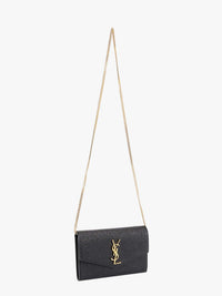 SAINT LAURENT Saint Laurent Women Leather Crossbody Bag With Metal Cassandre Logo
