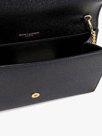 SAINT LAURENT Saint Laurent Women Leather Crossbody Bag With Metal Cassandre Logo