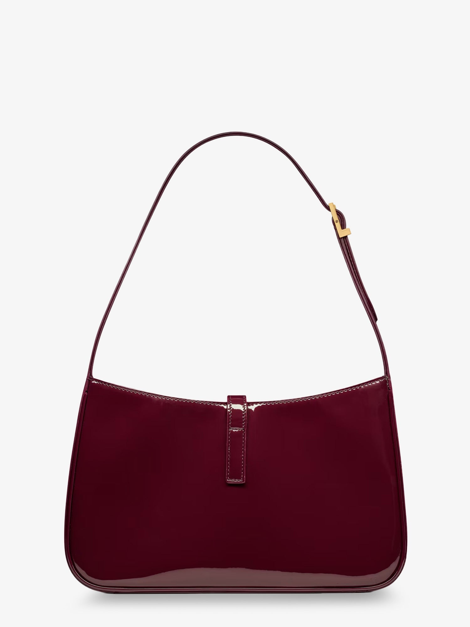 SAINT LAURENT Saint Laurent Women Le 5 Ã€ 7 Bordeaux Patent Leather Shoulder Bag