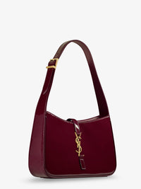 SAINT LAURENT Saint Laurent Women Le 5 Ã€ 7 Bordeaux Patent Leather Shoulder Bag