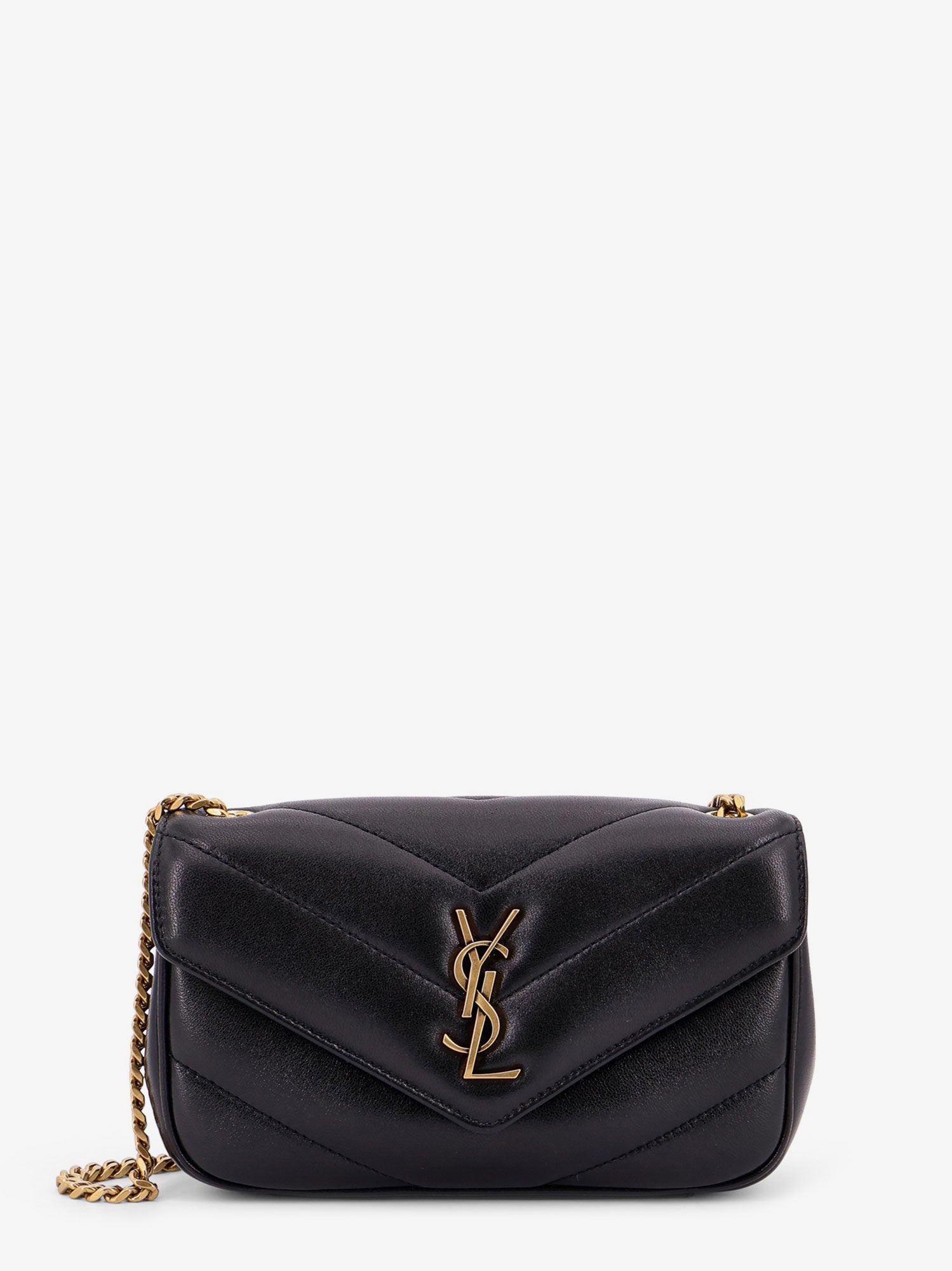 SAINT LAURENT Saint Laurent Women Loulou Mini Leather Crosbody Bag With Chevron Stitching